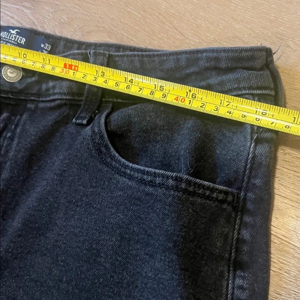 Distressed Hollister 17S Black Women's Jeans w33 L25